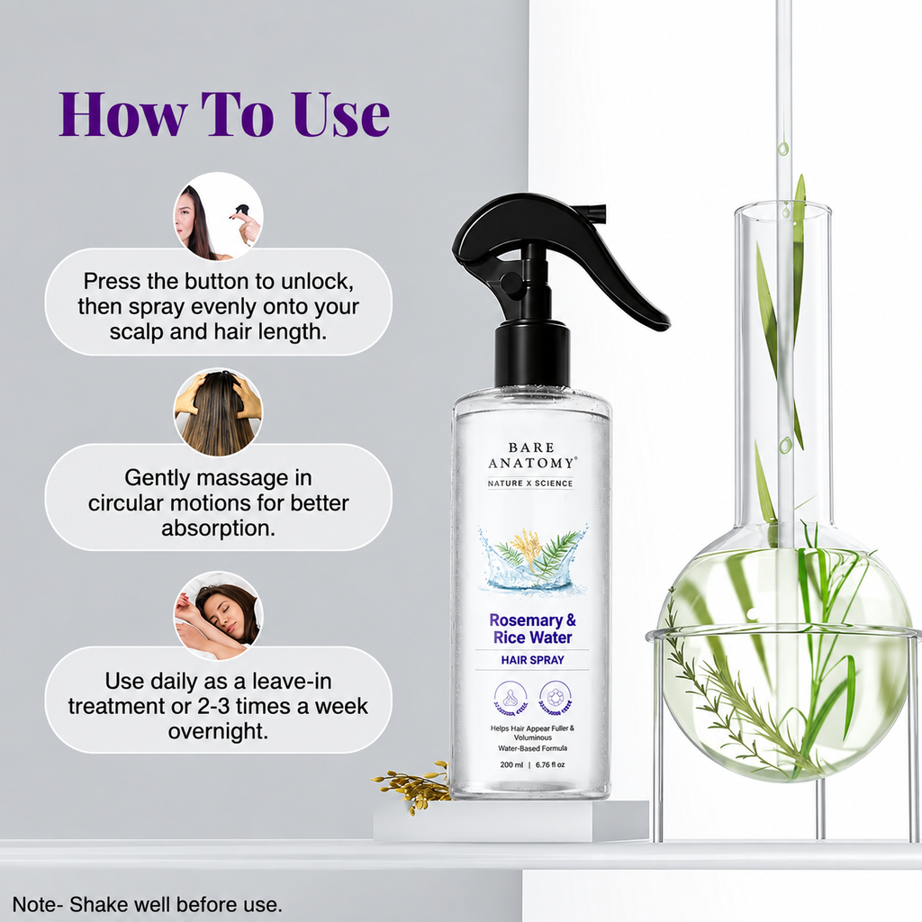 Rosemary Water and Rice Water | 100% Natural Extract