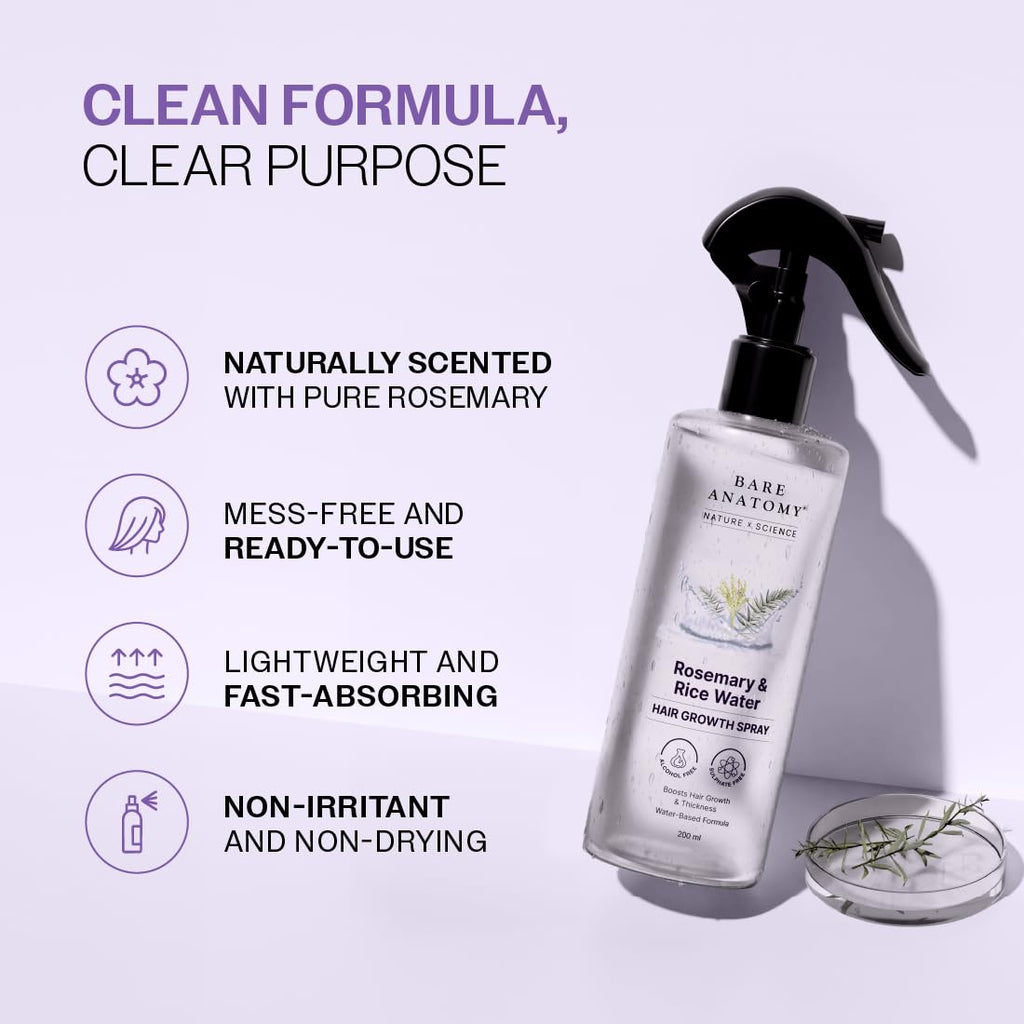 Rosemary Water and Rice Water | 100% Natural Extract