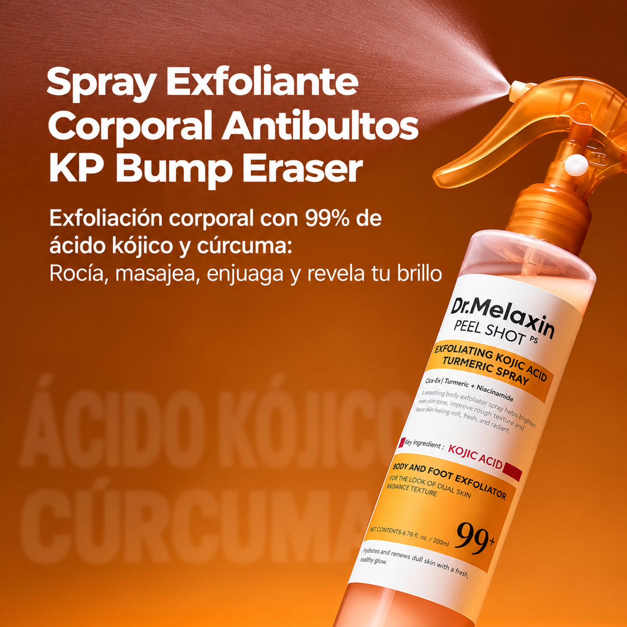 Viral Spray Exfoliante Corporal para Manchas y Piel Áspera